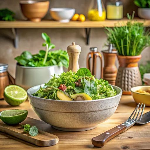 สลัดสมุนไพรครีมอโวคาโด